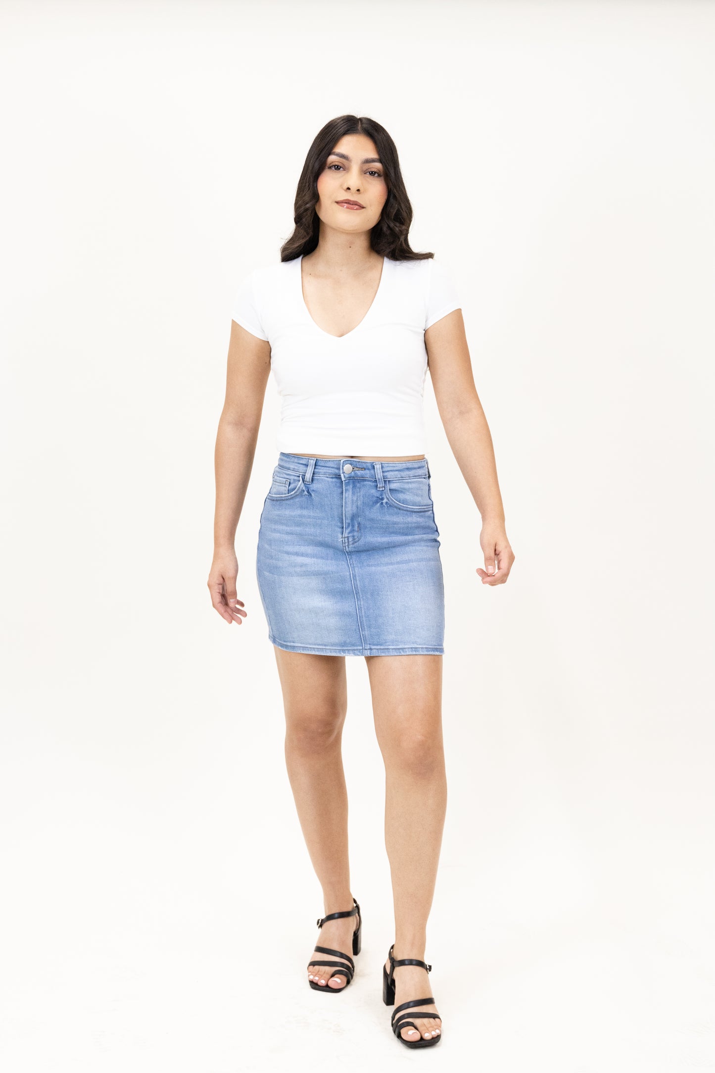 The Mini Jean Skirt