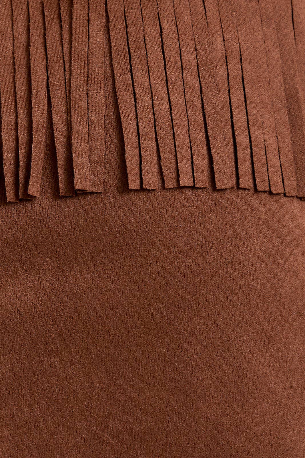 FRINGE SUEDE SKIRT