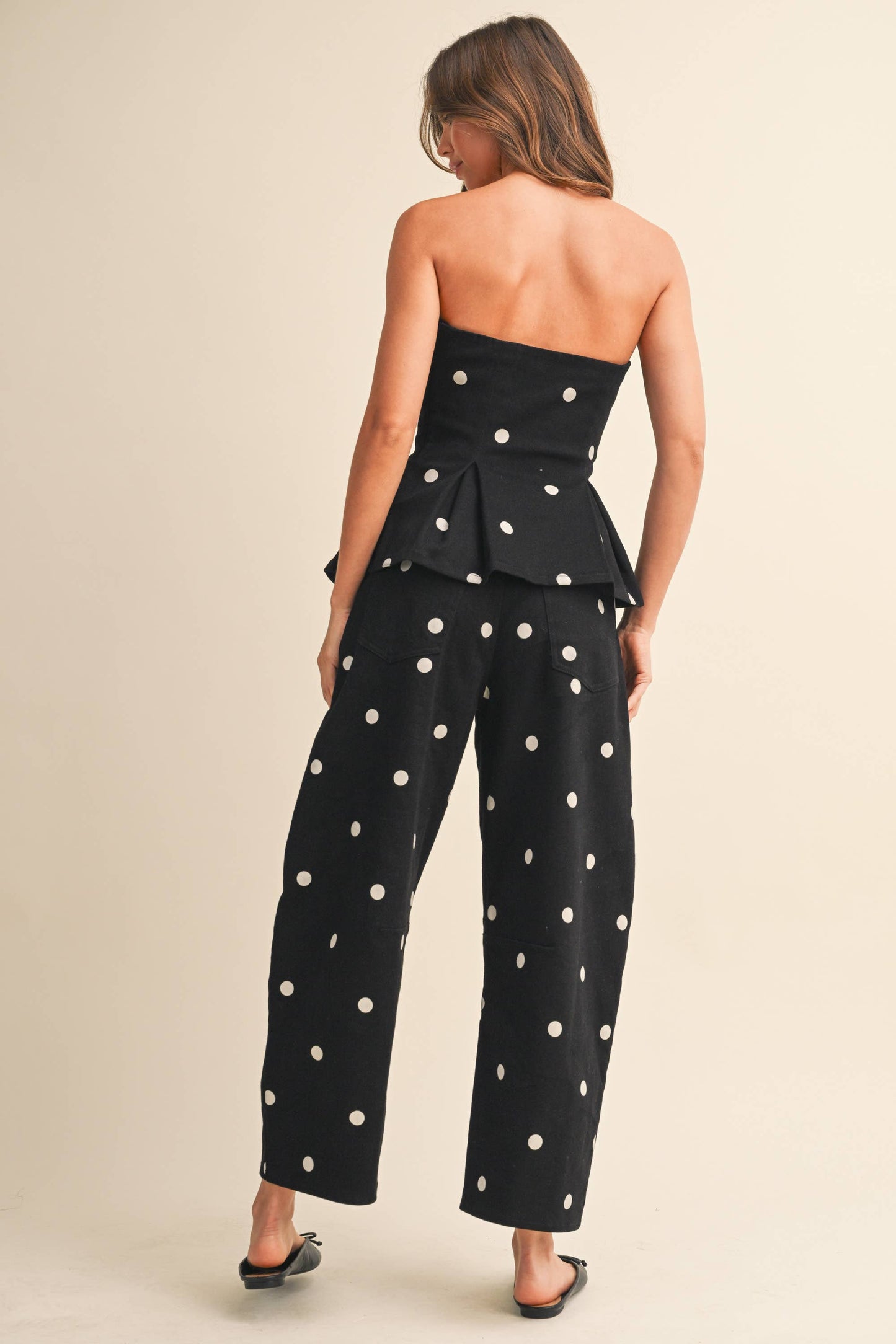 POLKADOT STRAPLESS TOP