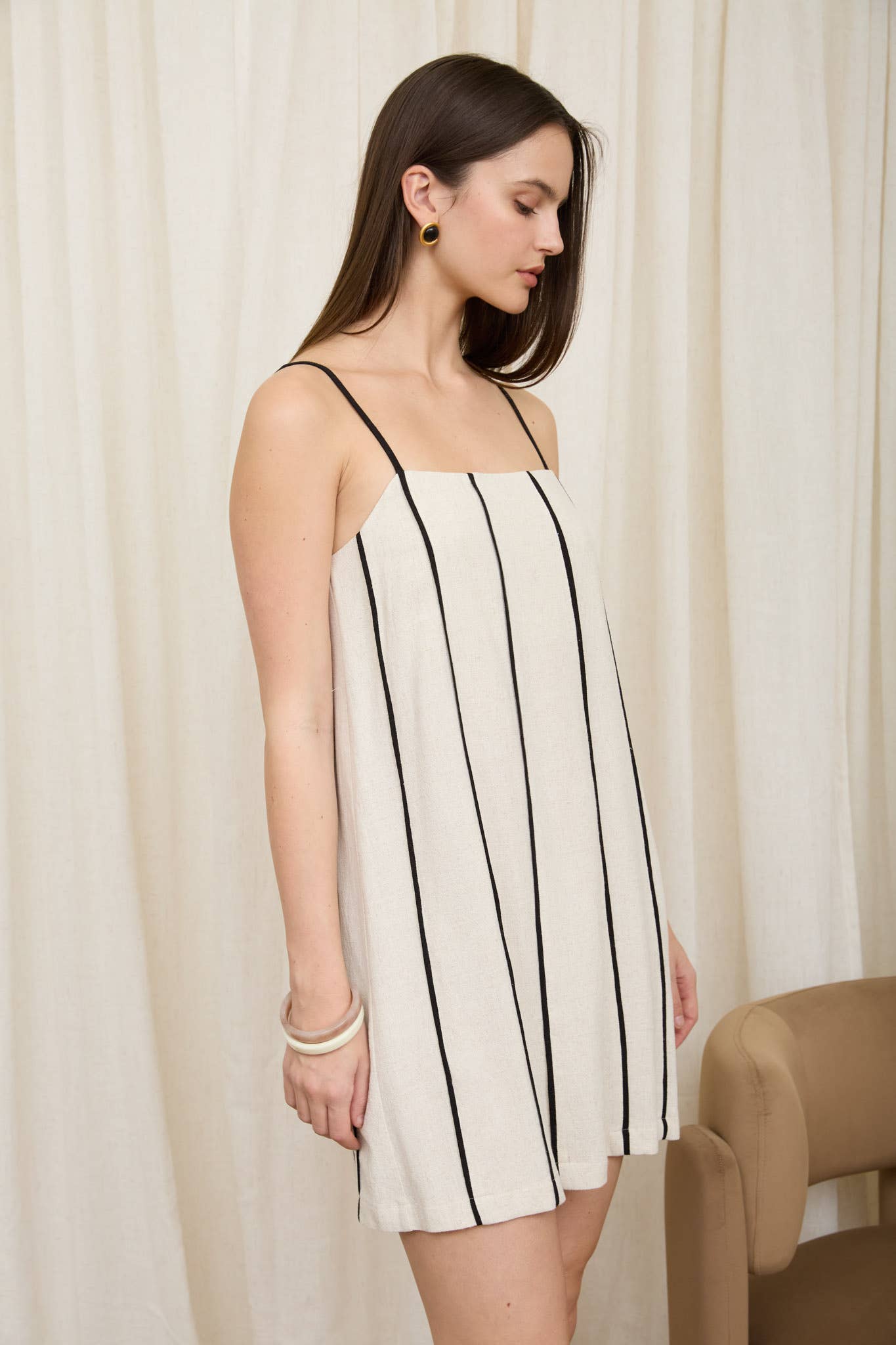 MARLENE LINEN MINI DRESS