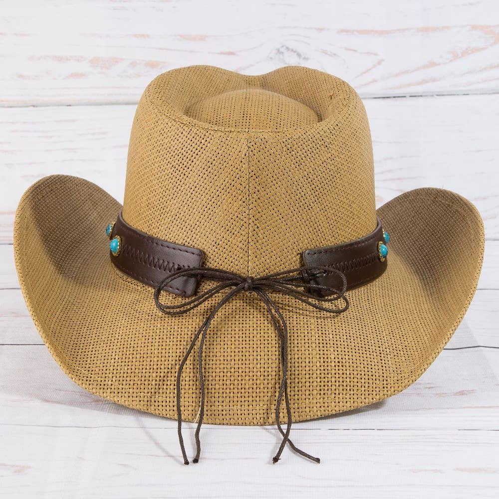 Western Longhorn Strap Cowboy Hat