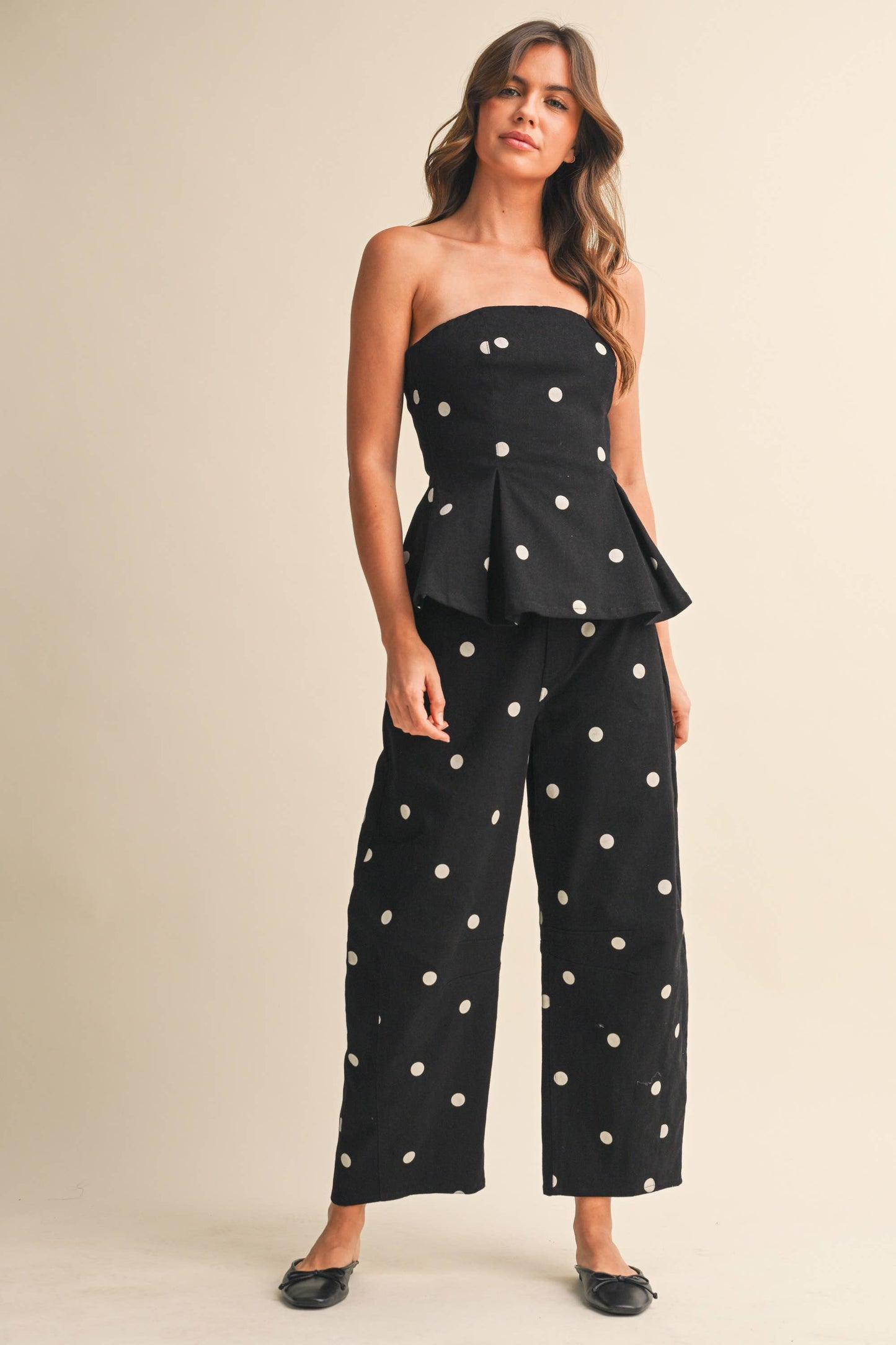 POLKADOT STRAPLESS TOP