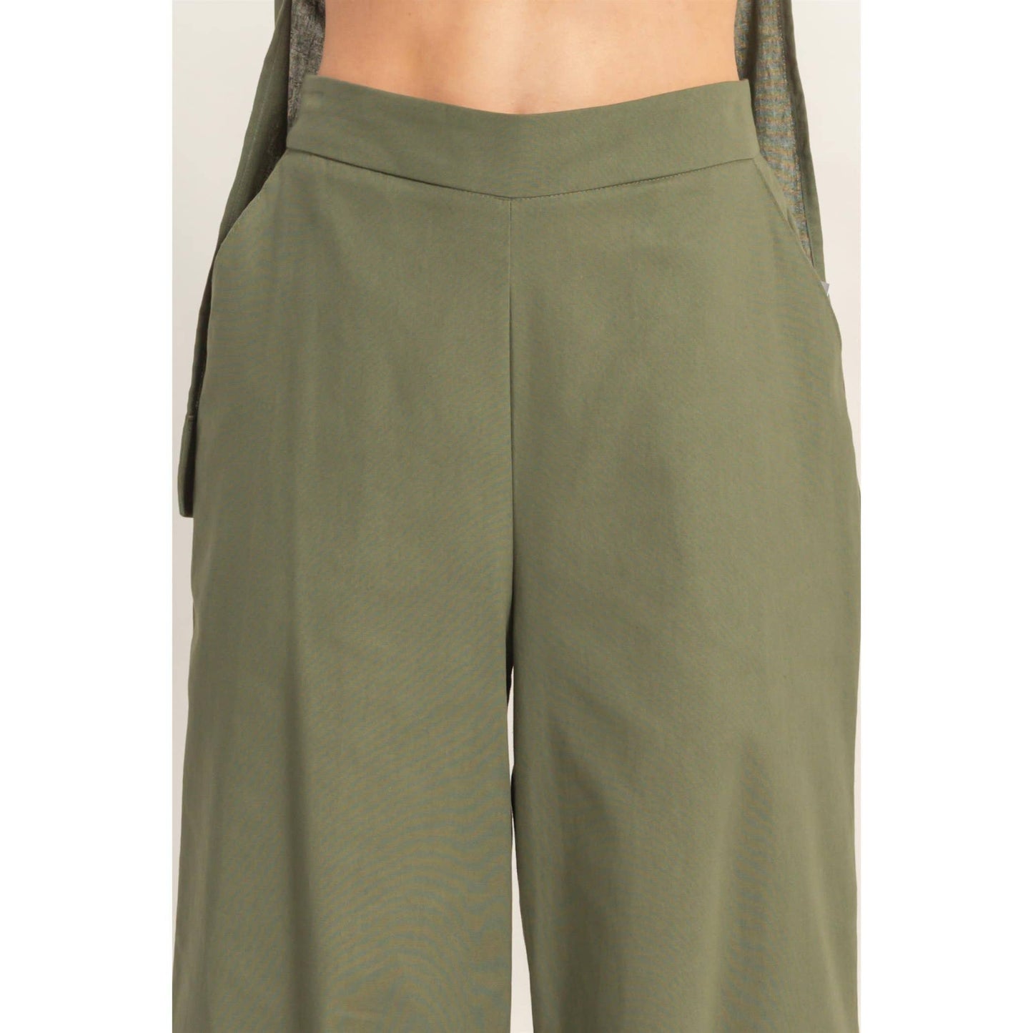 Spaghetti Strap Top & Wide-Leg Pants Set