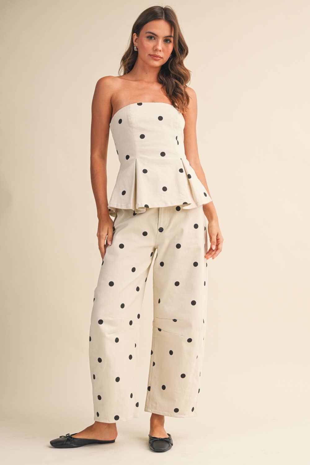POLKADOT STRAPLESS TOP